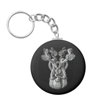 Keychains with crustacean designs, based on the drawings of Ernst Haeckel
