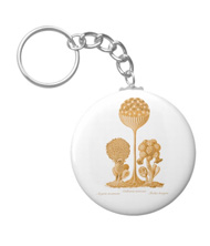 Keychains with fungi designs, based on the drawings of Ernst Haeckel