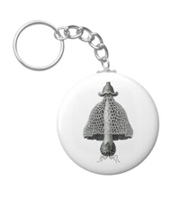 Keychains with fungi designs, based on the drawings of Ernst Haeckel