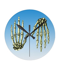 Bones of the human hand clocks