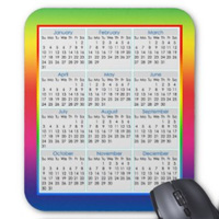 A small sample from about 100 mousepad calendars