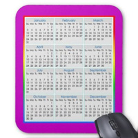 A small sample from about 100 mousepad calendars