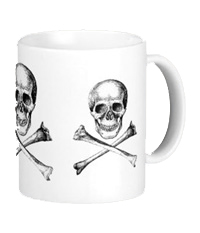 Skull and cross bones mugs