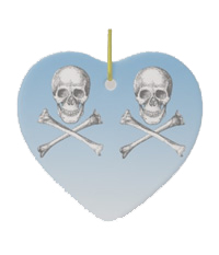 Skull and cross bones ornaments