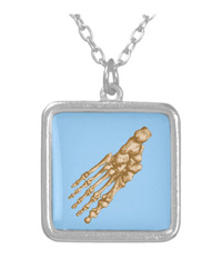 Pendant with bones of the human foot