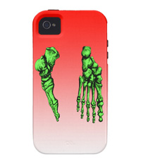 Phone covers with bones of the human foot
