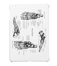 Phone covers with bones of the human foot
