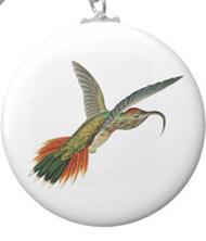 Keychains with bird drawings from the works of John Gould 