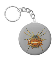 Keychains with spider designs, based on the drawings of Ernst Haeckel