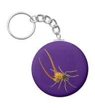 Keychains with spider designs, based on the drawings of Ernst Haeckel
