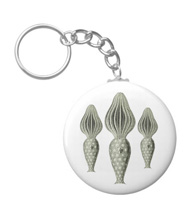 Keychains with starfish designs, based on the drawings of Ernst Haeckel