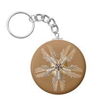 Keychains with starfish designs, based on the drawings of Ernst Haeckel