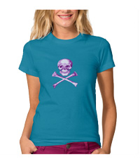 skull and cross-bones tee-shirts